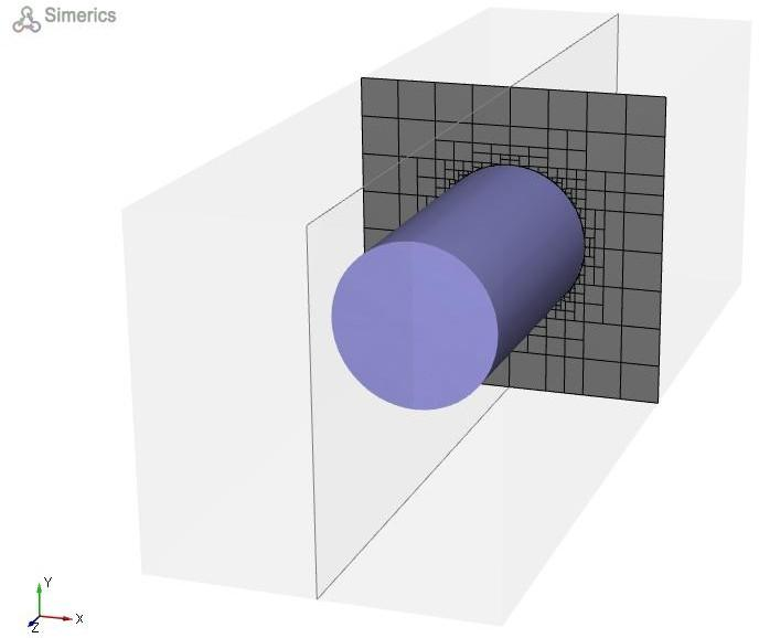 Figure 1 — Maillage binary-tree autour d&rsquo;un cylindre, avec raffinement à l&rsquo;approche de la surface